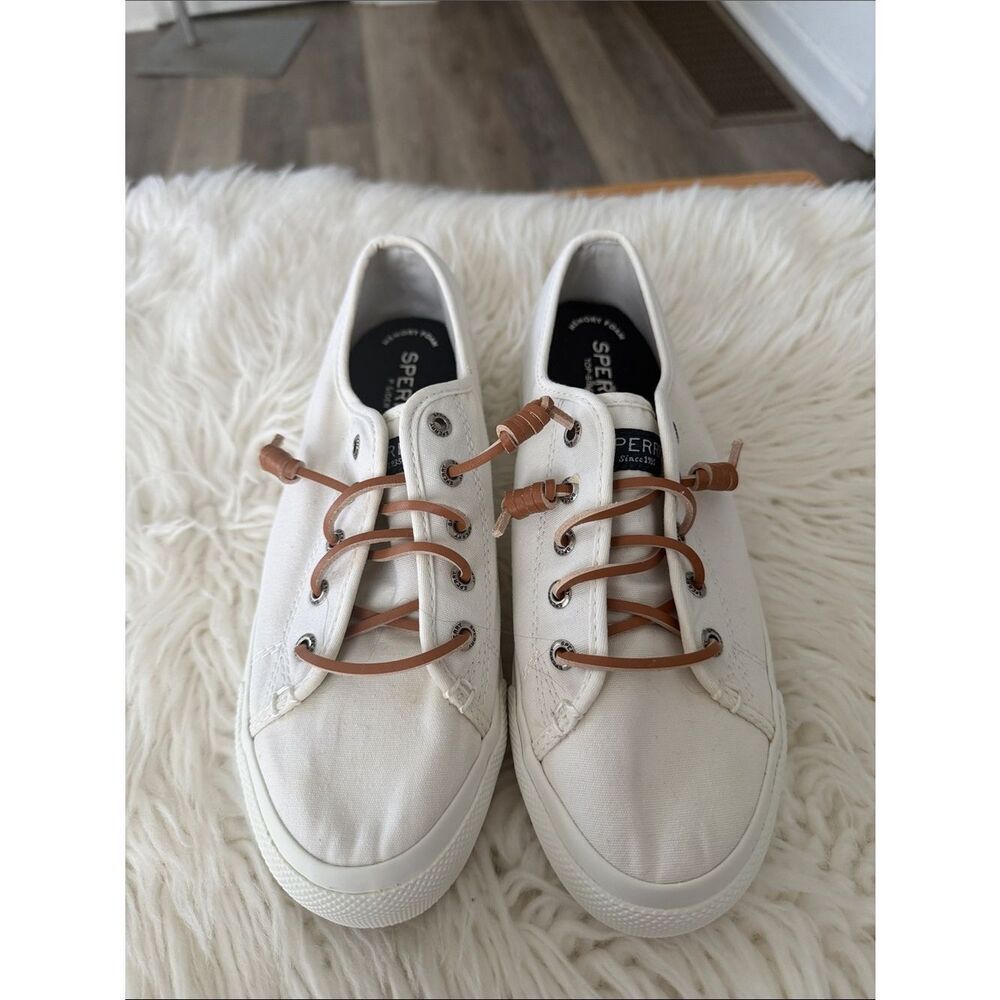 Sperry Cream Canvas Sneakers